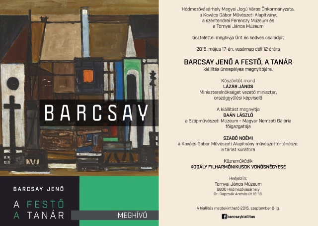 Barcsay kiállítás meghívó