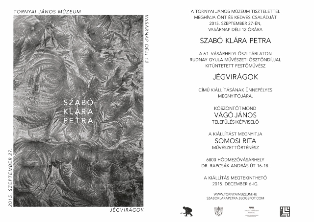 Szabó Klára Petra: Jégvirágok - meghívó