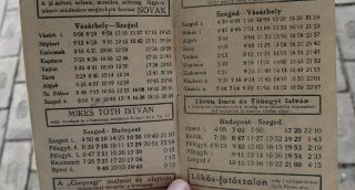 75 éve mindössze napi 7 pár járat közlekedett Vásárhely és Szeged között